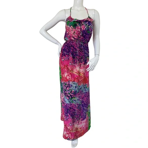 PARKER Maxi Sundress long skirt flowing flirty Anthropologie ruffled vacay sz S - Picture 15 of 17